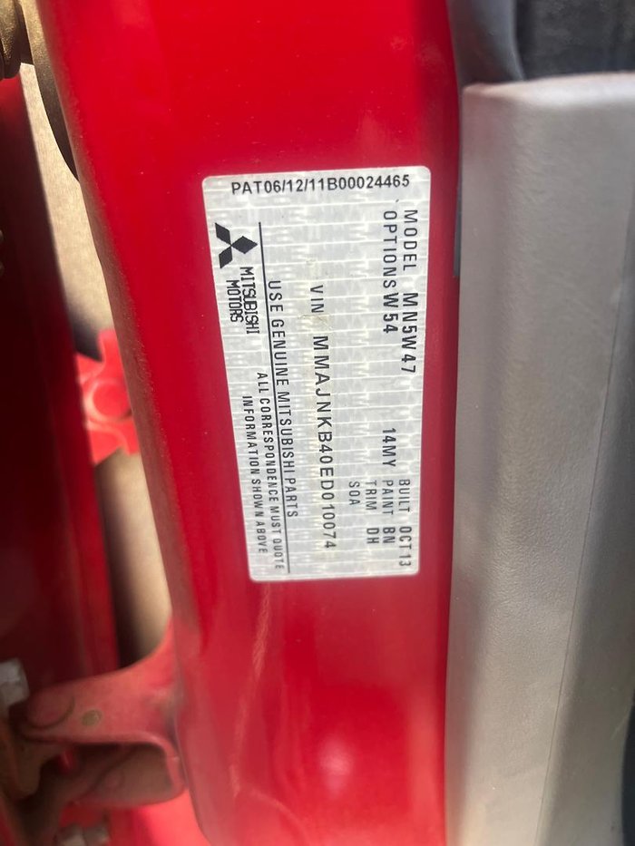 2014 Mitsubishi Triton GLX MN MY15 4X4 Dual Range Red