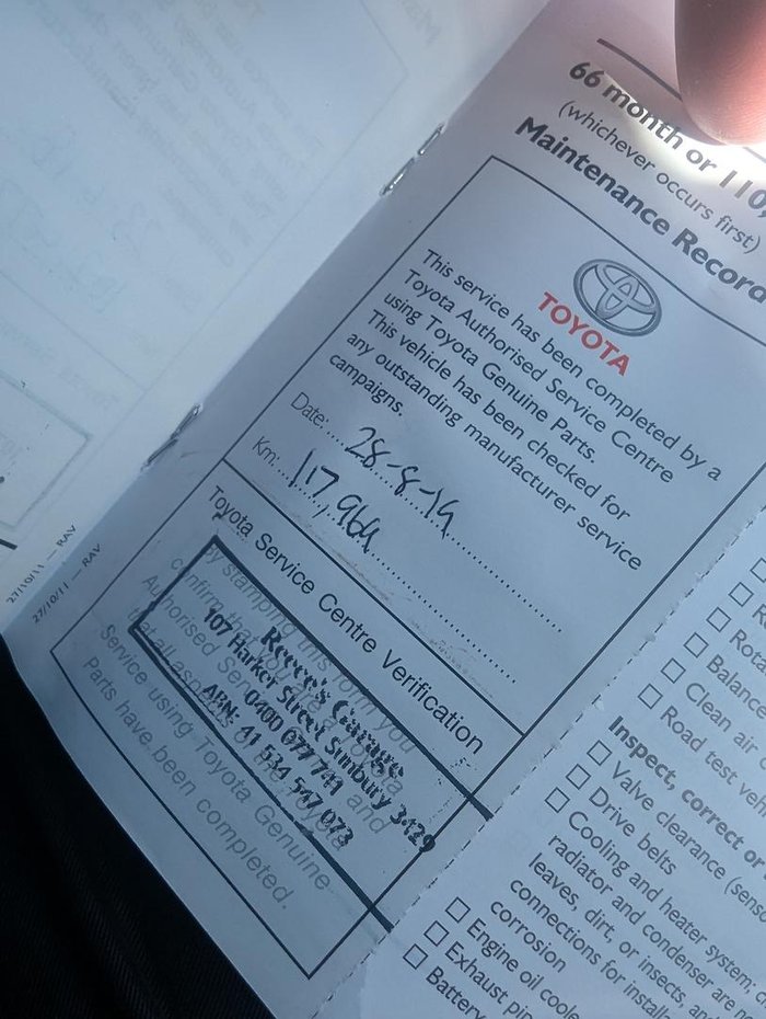 2012 Toyota RAV4 Altitude ACA38R MY12 4x2 Ebony