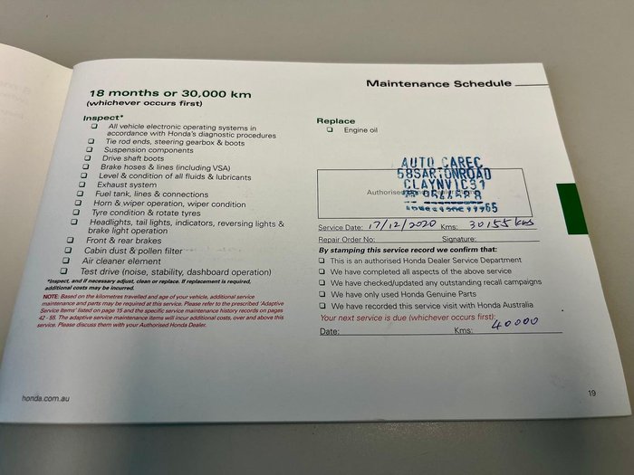 2018 Honda Jazz VTi GF MY19 Rally Red
