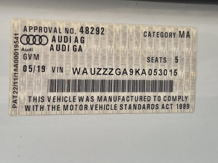 2019 Audi Q2 40 TFSI sport GA MY20 Four Wheel Drive Glacier White