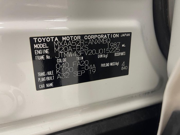 2019 Toyota RAV4 GXL MXAA52R Glacier White