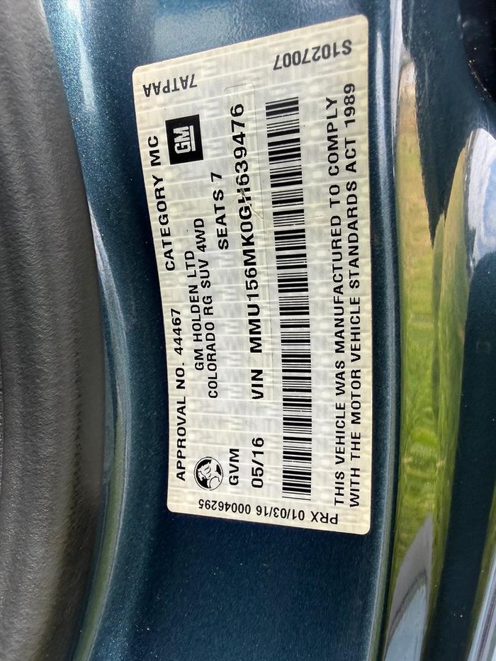 2016 Holden Colorado 7 LTZ
