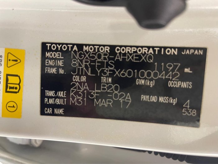 2017 Toyota C-HR Koba NGX50R AWD Crystal Pearl with Black Roof