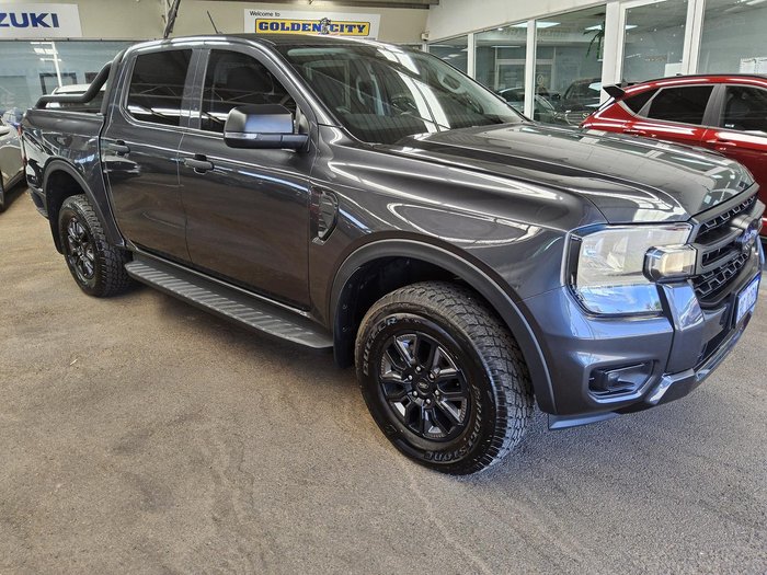2024 Ford Ranger Black Edition MY24.50 4X4 Dual Range Meteor Grey