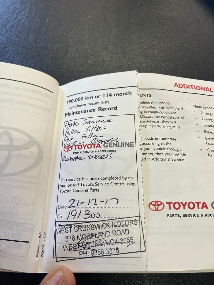 2008 Toyota RAV4 CV ACA33R MY08 4X4 On Demand Blue Storm