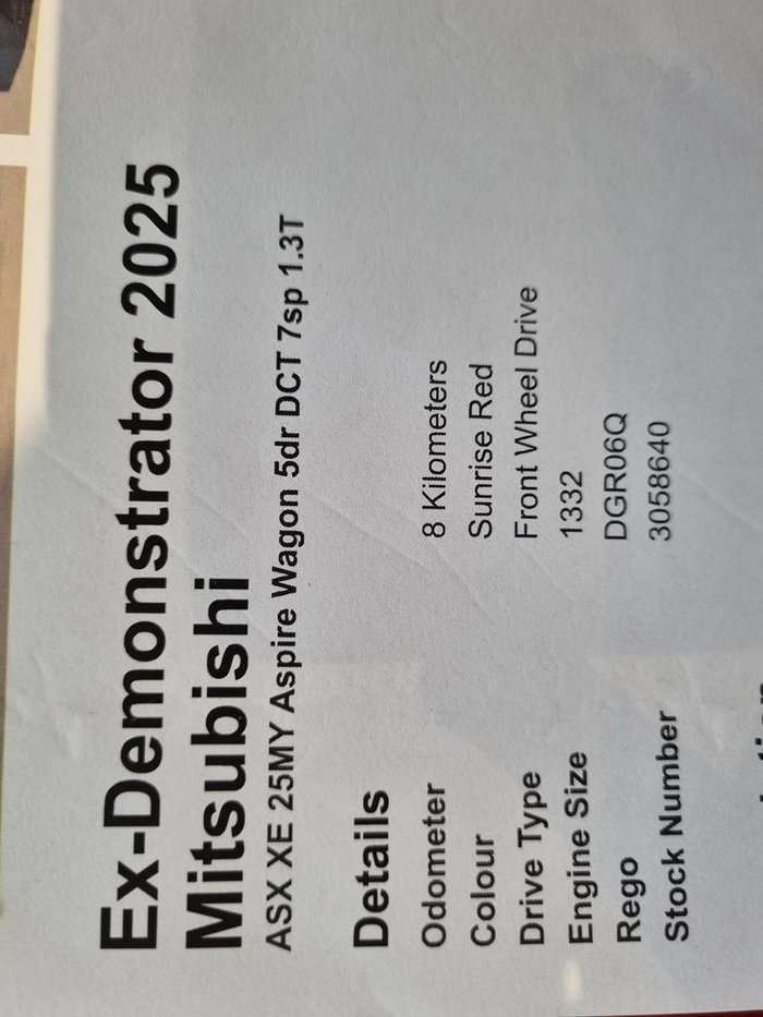 2025 Mitsubishi ASX Aspire