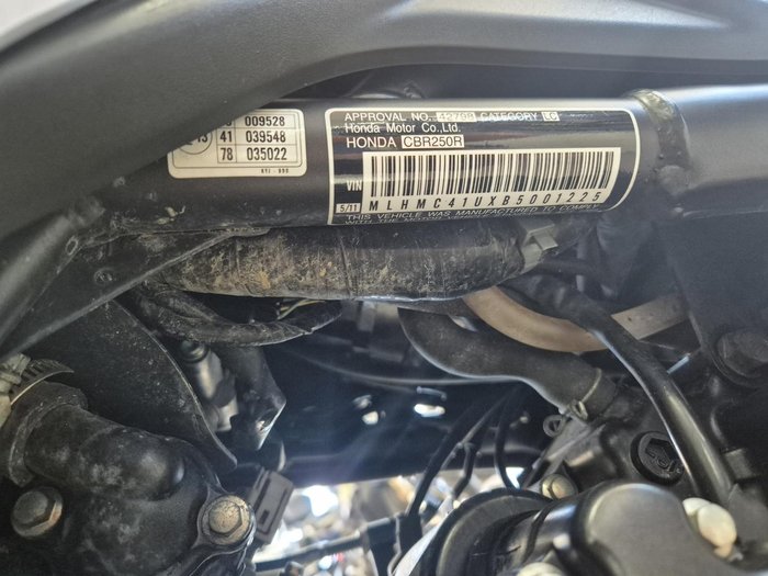 2011 Honda CBR250R CBR Red