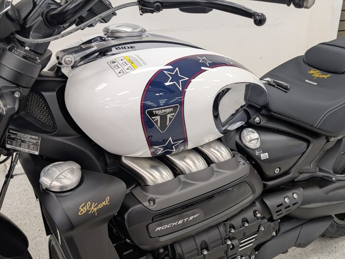 2025 Triumph ROCKET 3 GT EVEL KNIEVEL White