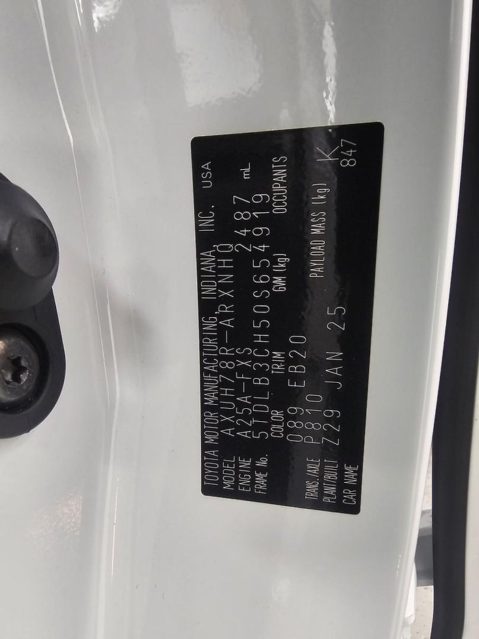 2025 Toyota Kluger GXL AXUH78R 4X4 On Demand Frosted White