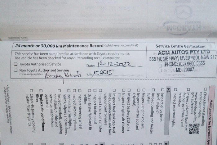 2020 Toyota Corolla Ascent Sport Hybrid