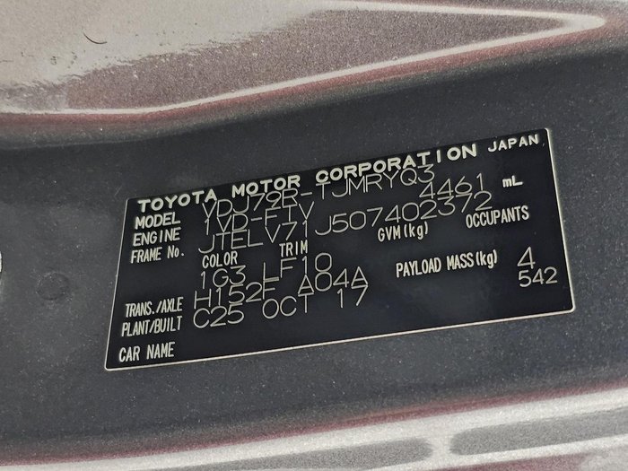 2017 Toyota Landcruiser GX VDJ79R 4X4 Dual Range Graphite