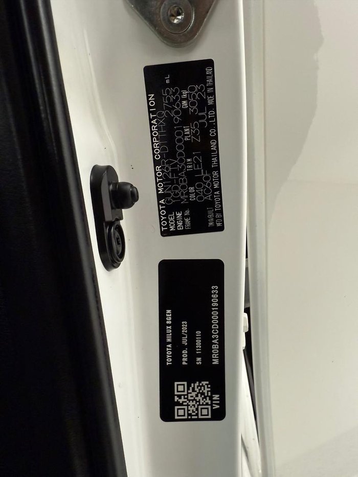 2023 Toyota Hilux Rogue GUN126R 4X4 Dual Range Glacier White