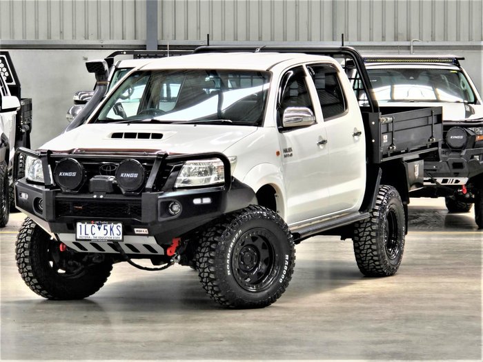 2012 Toyota Hilux SR KUN26R MY12 4X4 Glacier White