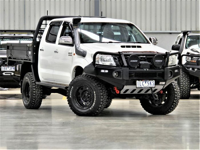 2012 Toyota Hilux SR KUN26R MY12 4X4 Glacier White
