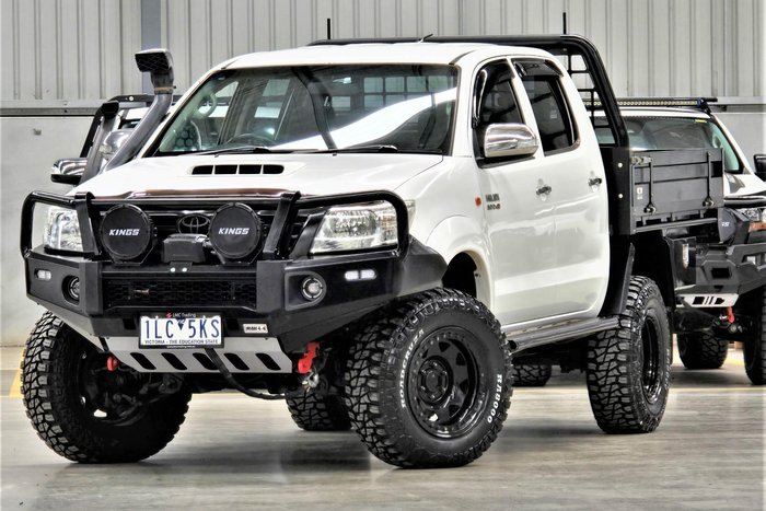 2012 Toyota Hilux SR KUN26R MY12 4X4 Glacier White