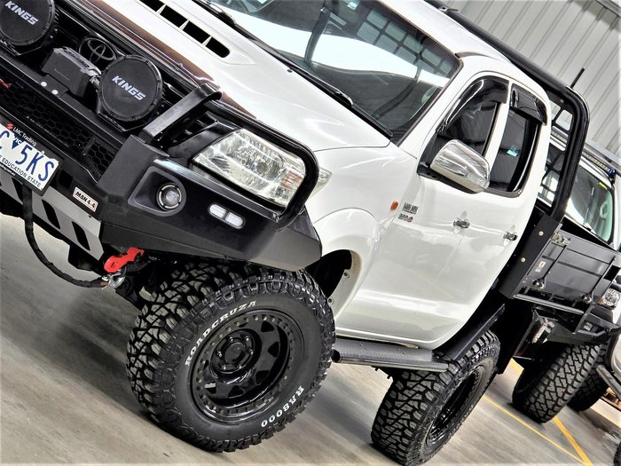 2012 Toyota Hilux SR KUN26R MY12 4X4 Glacier White