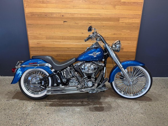 2005 Harley-davidson FLSTFI FAT BOY Blue
