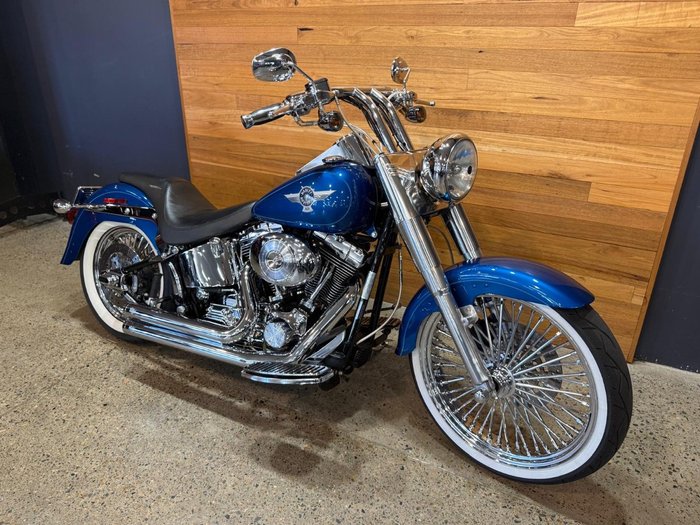 2005 Harley-davidson FLSTFI FAT BOY Blue