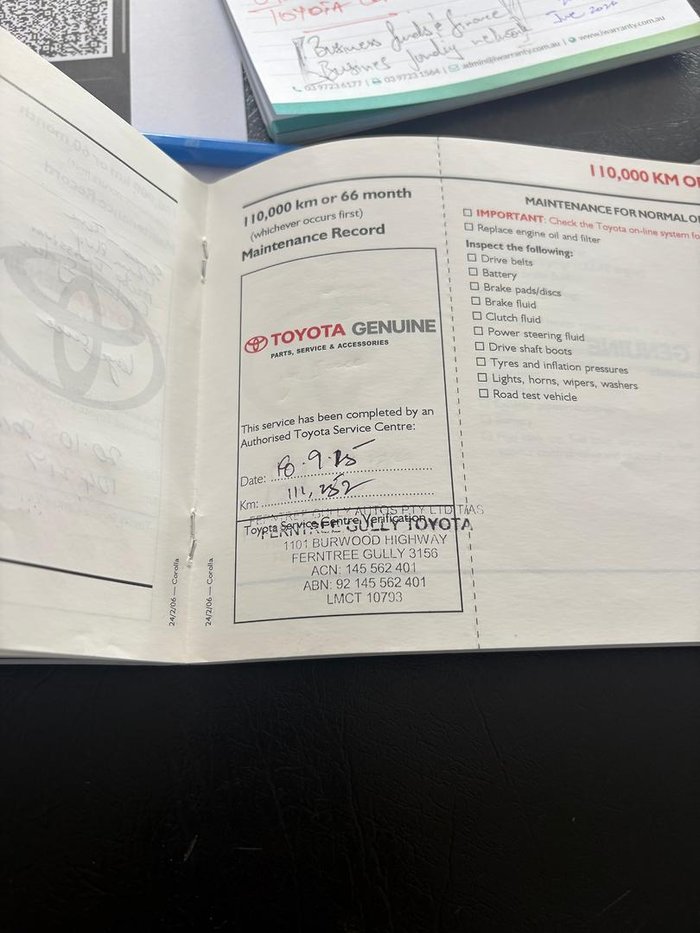 2006 Toyota Corolla Conquest ZZE122R Blue Mica