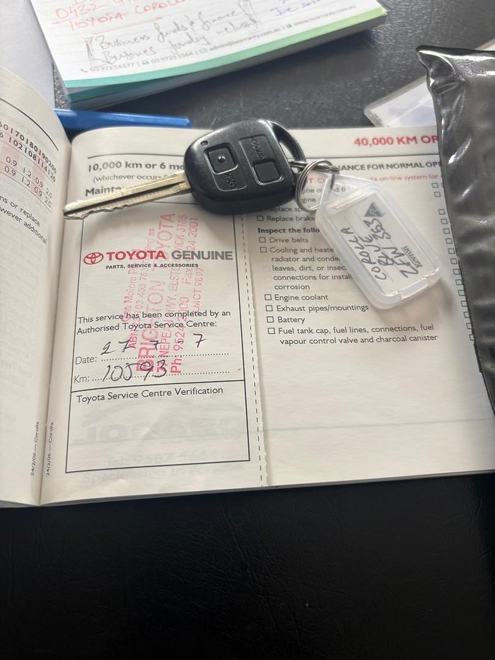 2006 Toyota Corolla Conquest ZZE122R Blue Mica