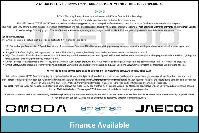 2025 Jaecoo J7 Track