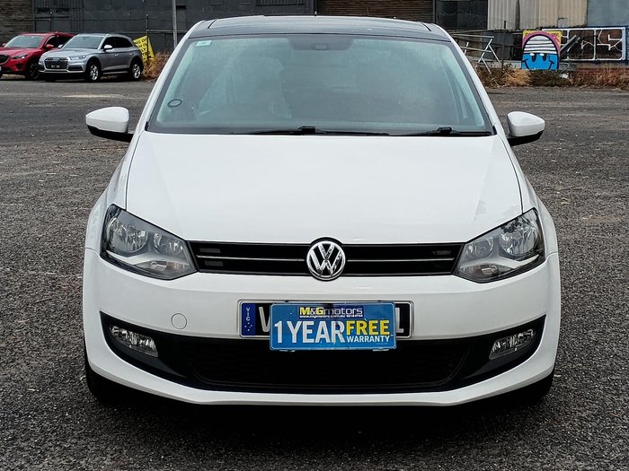 2012 Volkswagen Polo 77TSI Comfortline 6R MY12.5 Candy White