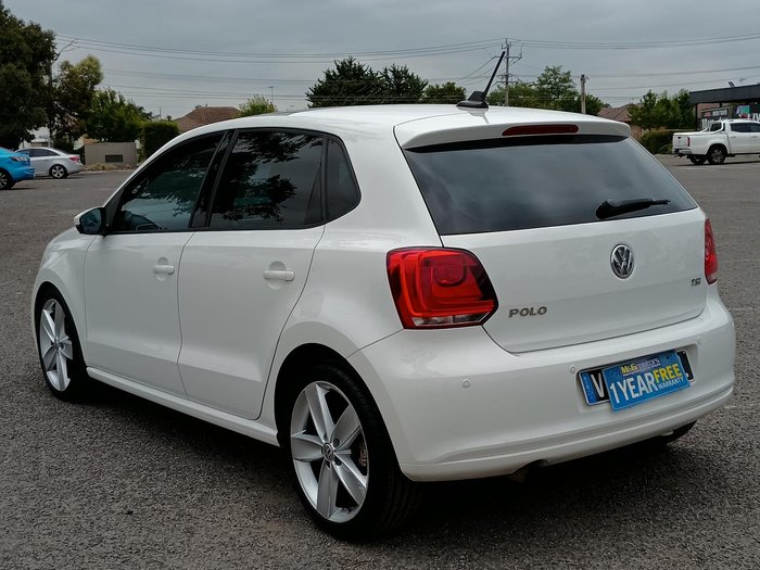 2012 Volkswagen Polo 77TSI Comfortline 6R MY12.5 Candy White