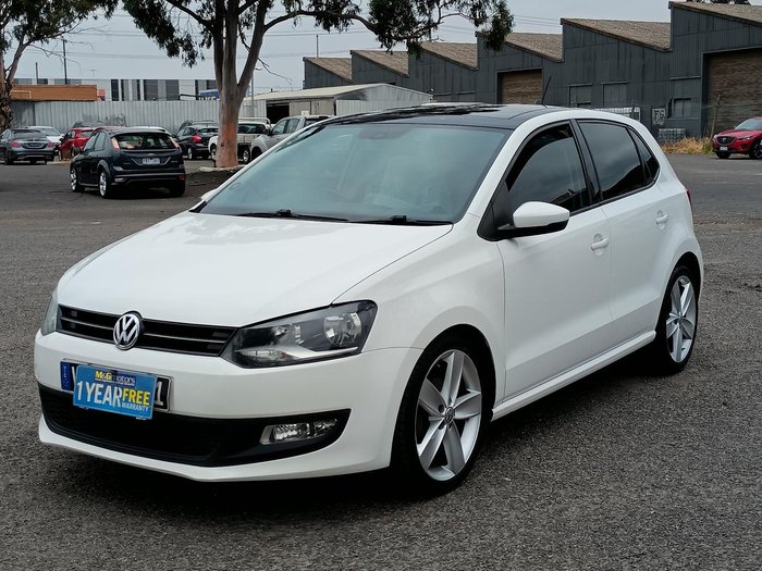 2012 Volkswagen Polo 77TSI Comfortline 6R MY12.5 Candy White