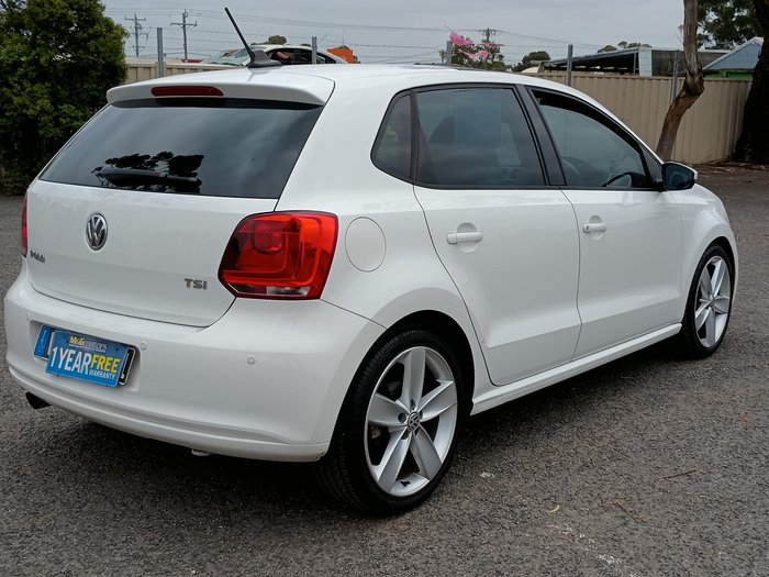 2012 Volkswagen Polo 77TSI Comfortline 6R MY12.5 Candy White