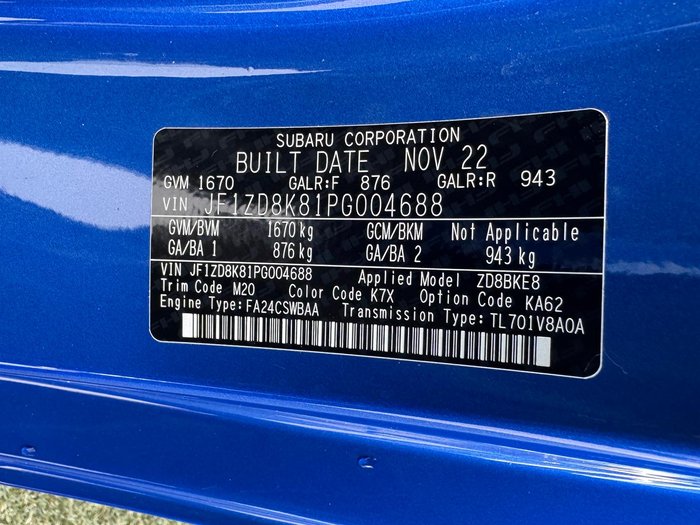 2022 Subaru BRZ 10th Anniversary Edition