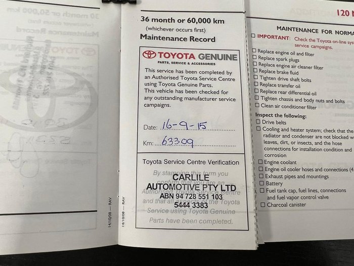 2009 Toyota RAV4 Cruiser L ACA33R MY09 4X4 On Demand Ebony