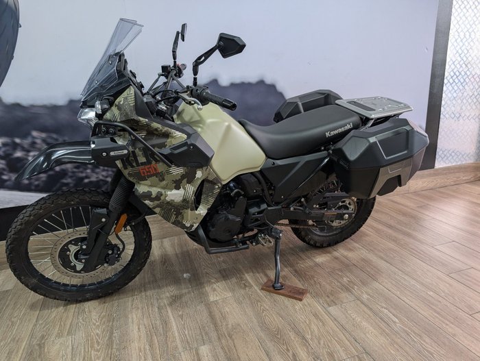 2025 Kawasaki KLR650 (KL650) ADVENTURE CYPHER CAMO BEIGE (MATTE)