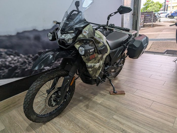 2025 Kawasaki KLR650 (KL650) ADVENTURE CYPHER CAMO BEIGE (MATTE)