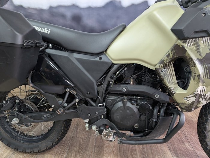 2025 Kawasaki KLR650 (KL650) ADVENTURE CYPHER CAMO BEIGE (MATTE)