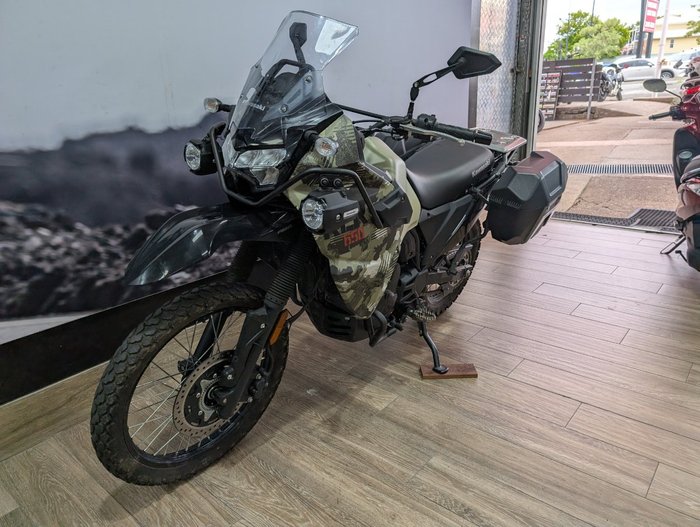 2025 Kawasaki KLR650 (KL650) ADVENTURE CYPHER CAMO BEIGE (MATTE)