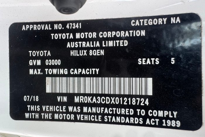 2018 Toyota Hilux SR