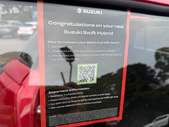 2025 Suzuki Swift Hybrid UZ Burning Red
