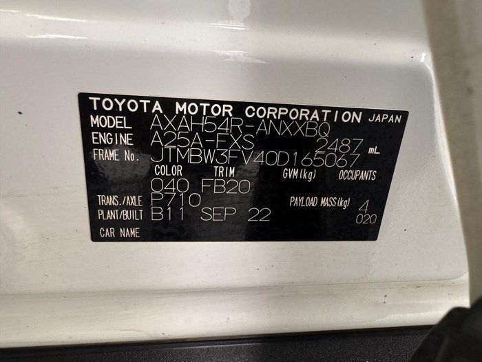 2022 Toyota RAV4 GX AXAH54R 4X4 On Demand Glacier White