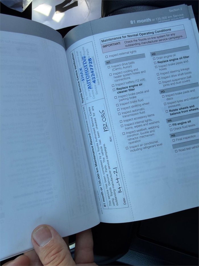 2016 TOYOTA CAMRY ATARA SL