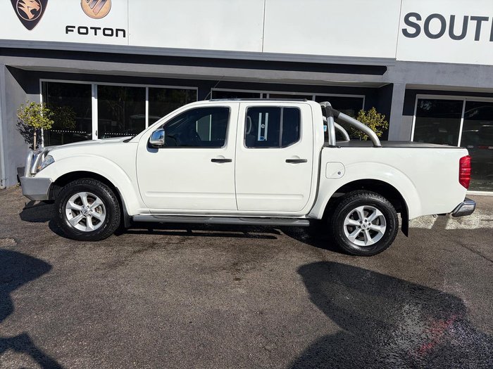 2011 Nissan Navara ST D40 MY11 4X4 Dual Range Polar White