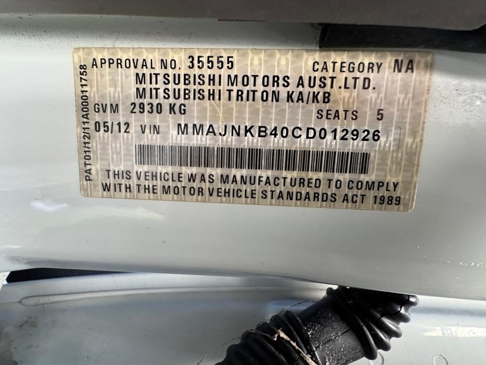 2012 Mitsubishi Triton GLX-R