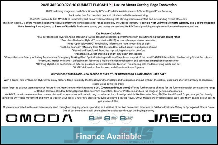 2025 Jaecoo J7 SHS Summit