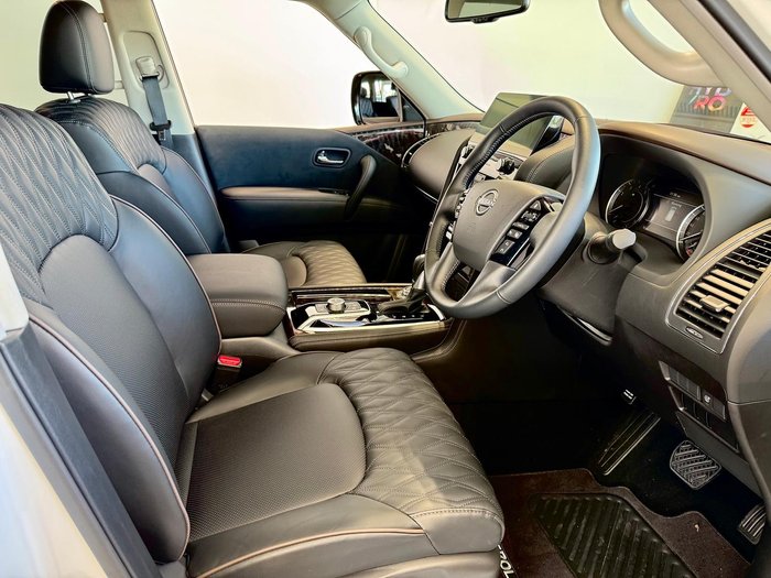 2026 Nissan Patrol Ti Y62 MY26 4X4 Dual Range Moonstone White