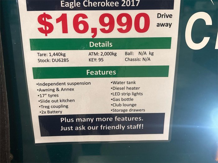 2017 Eagle Trailers  Campers Cherokee