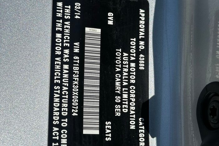 2014 Toyota Camry Altise