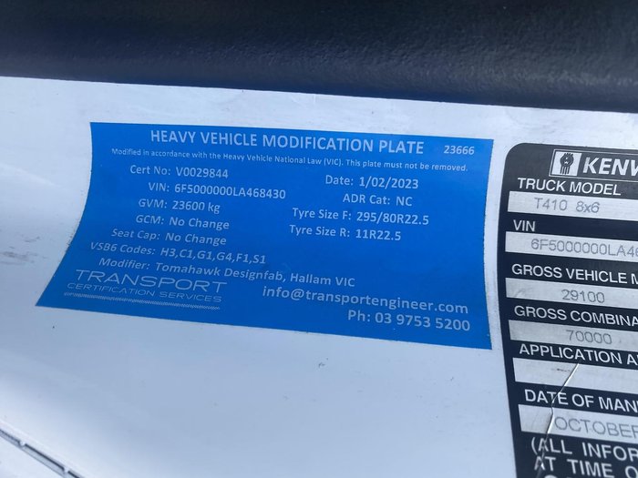 2020 Kenworth T410 Series T410