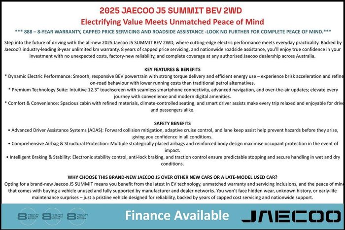 2025 Jaecoo J5 EV Summit