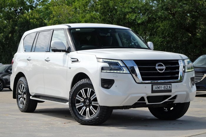 2022 Nissan Patrol Ti Y62 MY22 4X4 Dual Range Moonstone White