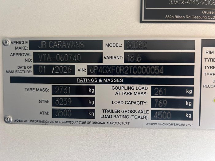 2026 JB Caravans Gator X Front Door Cafe