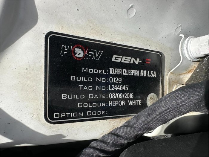 2016 Holden Special Vehicles Clubsport R8 Tourer LSA GEN-F2 MY16 Heron White